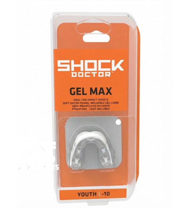 Shock Doctor Gel Max Mouthguard YOUTH - WHITE 61950Y-INTL